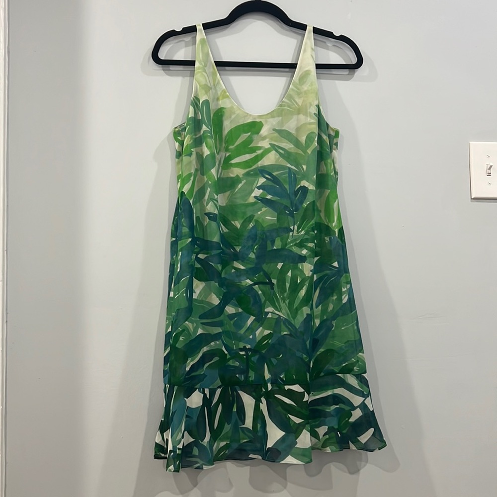 Botanical leaf dress (S)